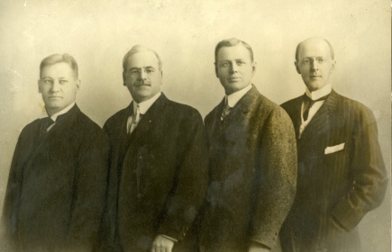 Gustavus Loehr, Silvester Schiele, Hiram Shorey et Paul P. Harris (de gauche à droite)